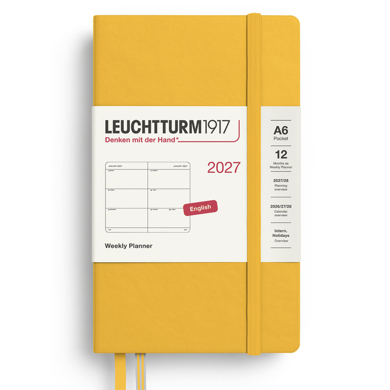 2027 LEUCHTTURM1917 Weekly Horizontal Diary Planner - Hard Cover - Pocket (A6)
