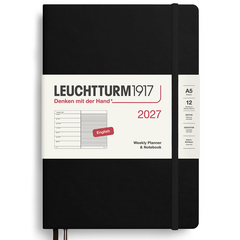 2027 LEUCHTTURM1917 Weekly Planner and Notebook - Hard Cover - Medium (A5)