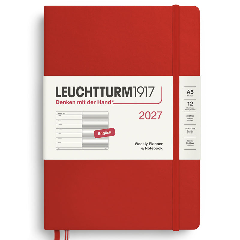 2027 LEUCHTTURM1917 Weekly Planner and Notebook - Hard Cover - Medium (A5)