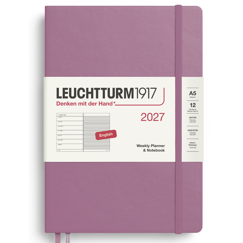 2027 LEUCHTTURM1917 Weekly Planner and Notebook - Hard Cover - Medium (A5)