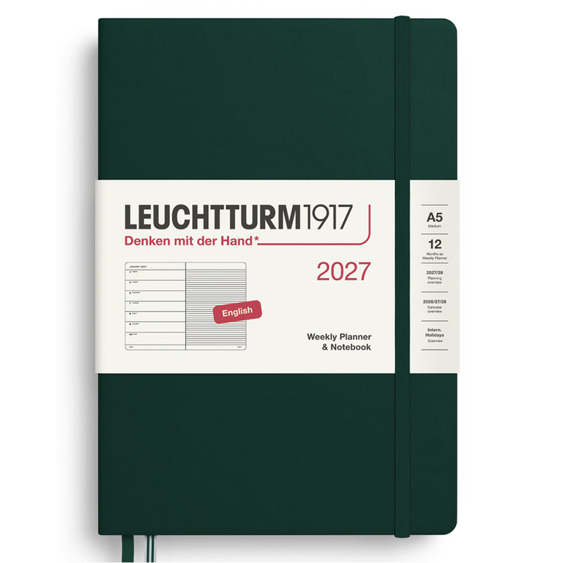 2027 LEUCHTTURM1917 Weekly Planner and Notebook - Hard Cover - Medium (A5)