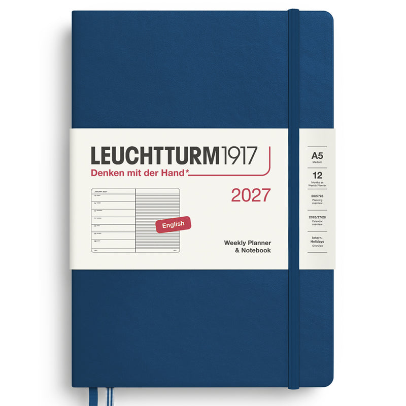 2027 LEUCHTTURM1917 Weekly Planner and Notebook - Hard Cover - Medium (A5)