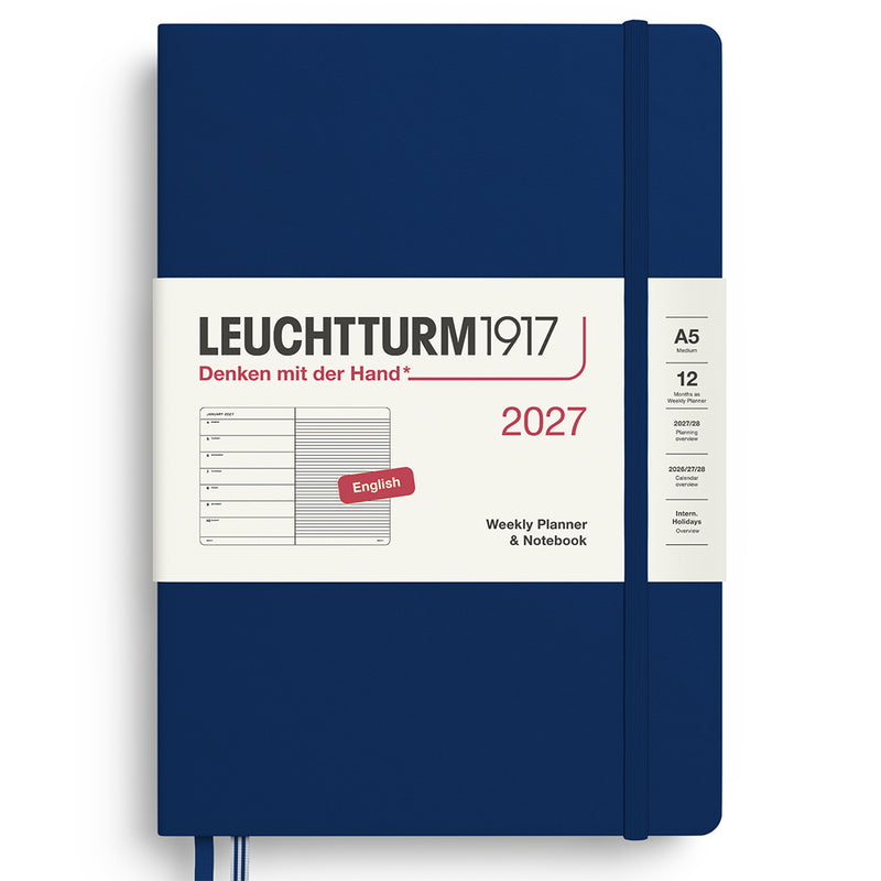 2027 LEUCHTTURM1917 Weekly Planner and Notebook - Hard Cover - Medium (A5)