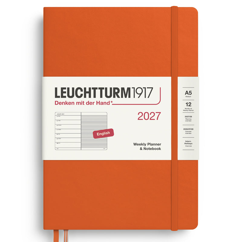 2027 LEUCHTTURM1917 Weekly Planner and Notebook - Hard Cover - Medium (A5)