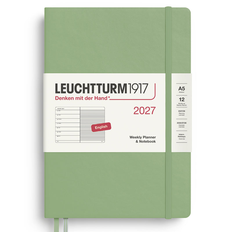 2027 LEUCHTTURM1917 Weekly Planner and Notebook - Hard Cover - Medium (A5)