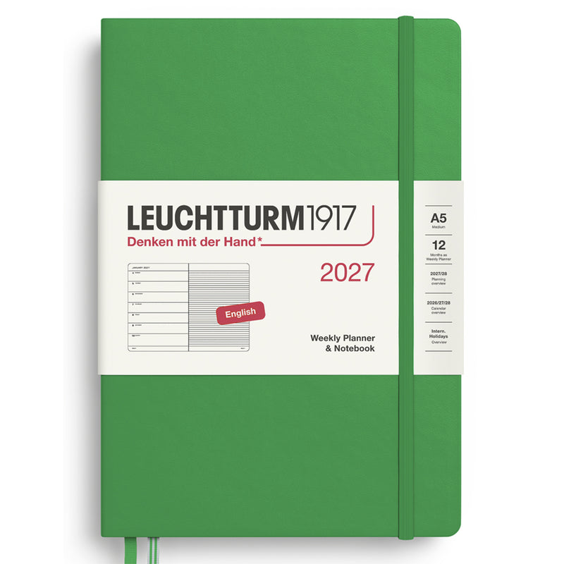 2027 LEUCHTTURM1917 Weekly Planner and Notebook - Hard Cover - Medium (A5)