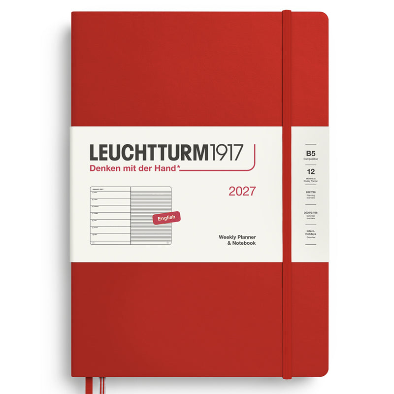 2027 LEUCHTTURM1917 Weekly Planner and Notebook - Hard Cover - Composition (B5)