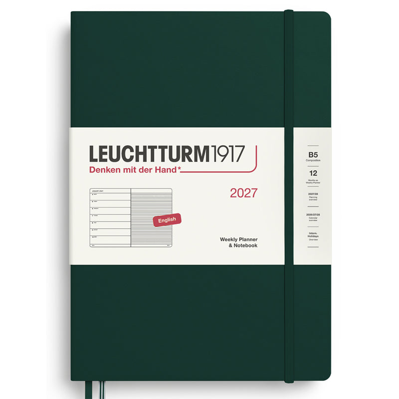 2027 LEUCHTTURM1917 Weekly Planner and Notebook - Hard Cover - Composition (B5)