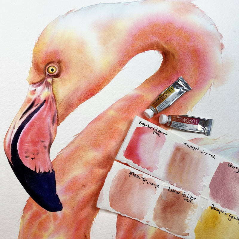 HOLBEIN Artists' Watercolour Granulated Set - 5mL x 6 Colours - Birds