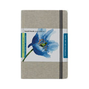 HAND-BOOK JOURNAL CO - Travelogue Series - Watercolour Journal (300gsm) -  Portrait (5.5 x 8.25" / 14 x 21cm) - Grey Linen