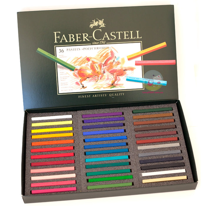 FABER-CASTELL Polychromos Pastel Blocks - Box of 36