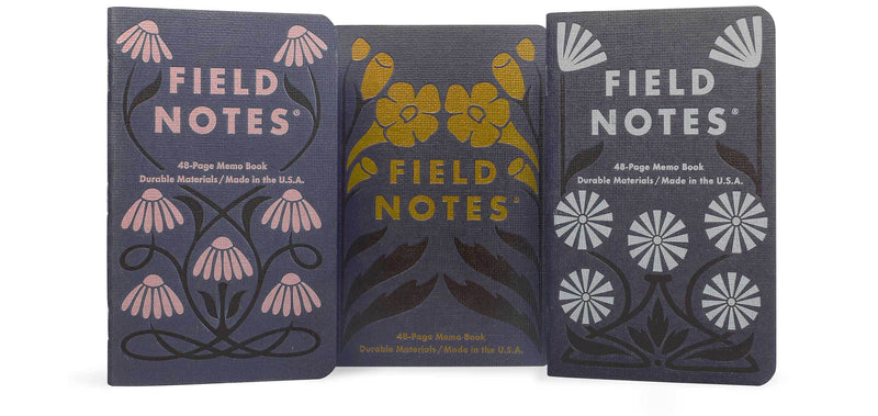 FIELD NOTES - Fall Flowers - Set of 3 - Pocket (A6 9x14cm) - Ruled