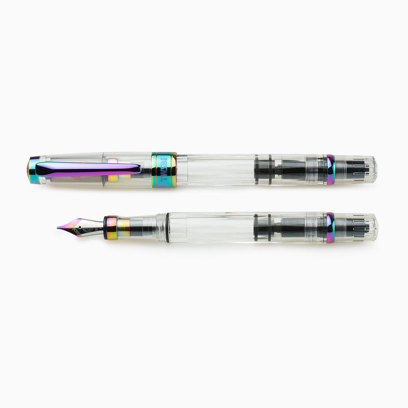 TWSBI Diamond 580 Iris Fountain Pen - Clear with plated aluminium trim - Broad Nib