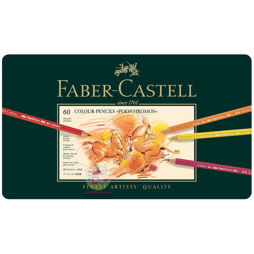 FABER-CASTELL Polychromos Coloured Pencils - Tin of 60
