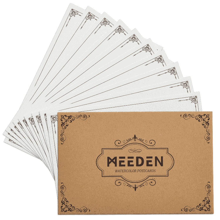 MEEDEN Watercolour Postcards - Hot Press 300gsm - 10 Sheets - 4 x 6"