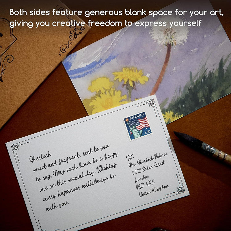 MEEDEN Watercolour Postcards - Hot Press 300gsm - 10 Sheets - 4 x 6"