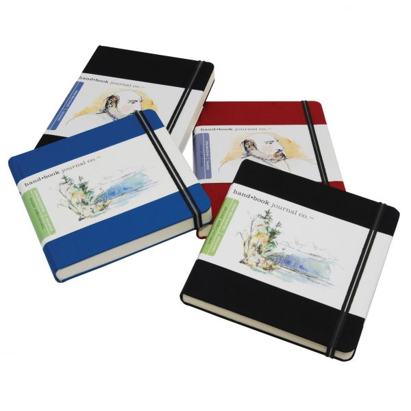 HAND-BOOK JOURNAL CO - Travelogue Series - Drawing Sketchbook (~130gsm) - Pocket Portrait (5.5 x 3.5" / 14 x 9.5cm) - Ivory Black Cloth
