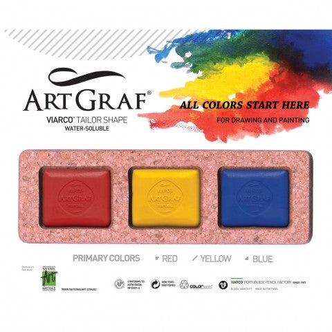 ARTGRAF Viarco Tailor Shape Watersoluble Carbon Discs - Primary Set of 3