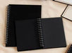 EBONY Black Drawing Paper 180gsm - Spiral Sketchbook - 6 x 6"