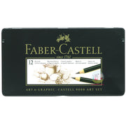 FABER-CASTELL Series 9000 Graphite Pencils - Artist Set - 8B to 2H
