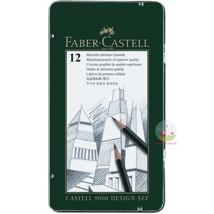 FABER-CASTELL Series 9000 Graphite Pencils - Design Set - 5B to 5H