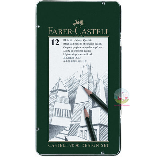 FABER-CASTELL Series 9000 Graphite Pencils - Design Set - 5B to 5H