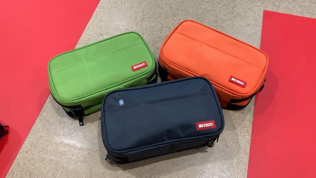 LIHIT LAB - Smart Fit Double Pen Case (Book-Type) - Double Zipper  - Green