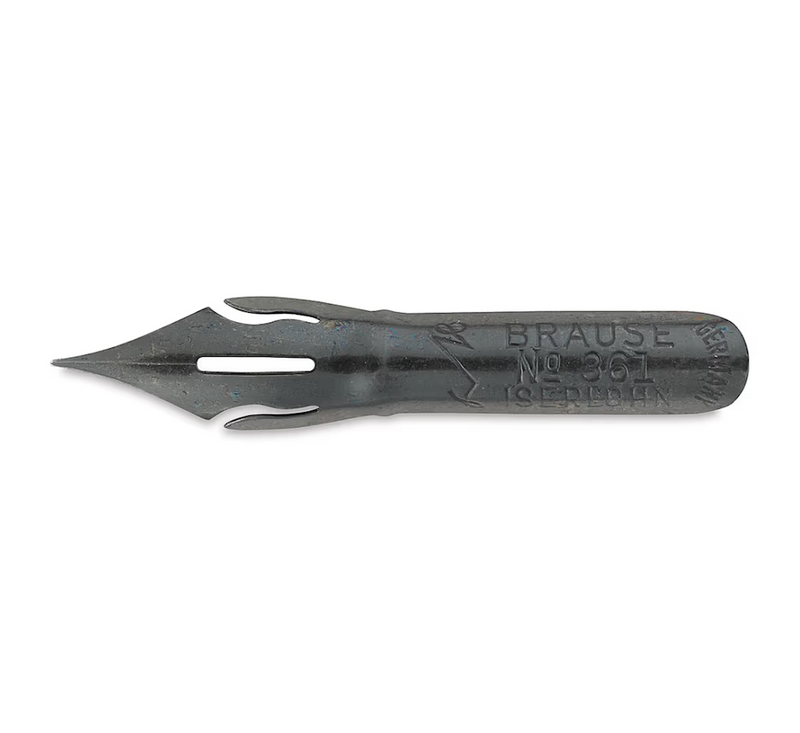 BRAUSE No. 361 Steno Blue Pumpkin Calligraphy Nib - Single