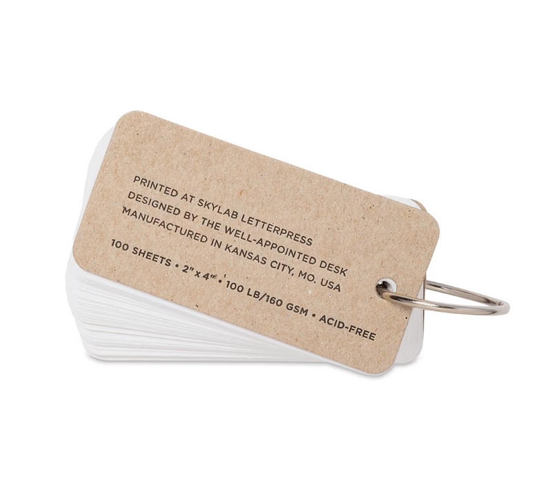 COL-O-RING Standard Size Ink Swatch Book - 160gsm- 100 removable pages - 2 x 4"