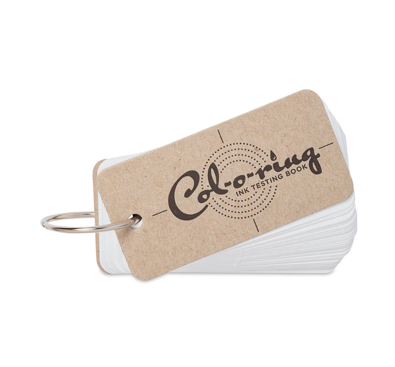 COL-O-RING Standard Size Ink Swatch Book - 160gsm- 100 removable pages - 2 x 4"