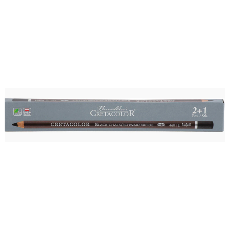 CRETACOLOR Black Chalk Pencil  - 3 Pack