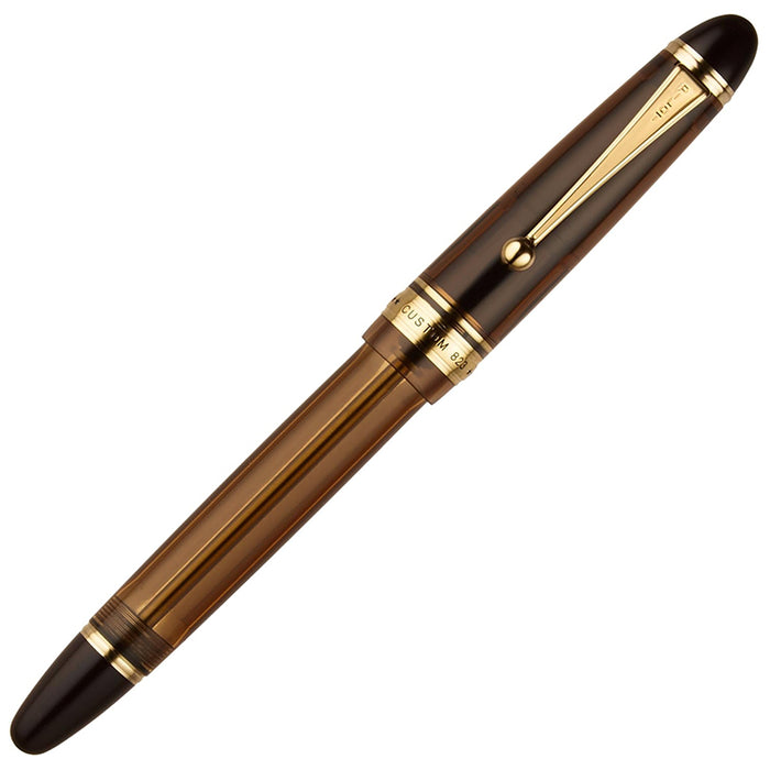 PILOT Custom 823 Fountain Pen (14ct Gold Nib, plunger vacuum) - Brown - Medium Nib