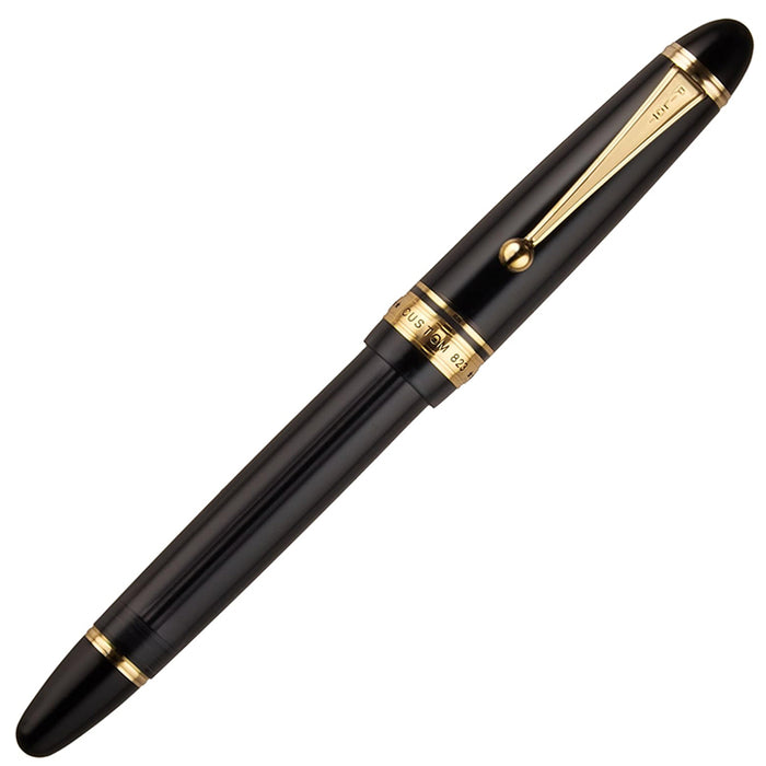 PILOT Custom 823 Fountain Pen (14ct Gold Nib, plunger vacuum) - Black - Signature Nib