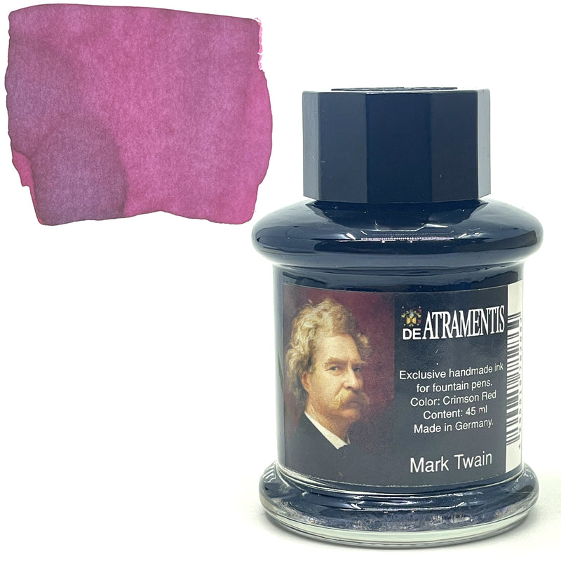 DE ATRAMENTIS Fountain Pen Ink 45mL - Mark Twain - Kermesin Red
