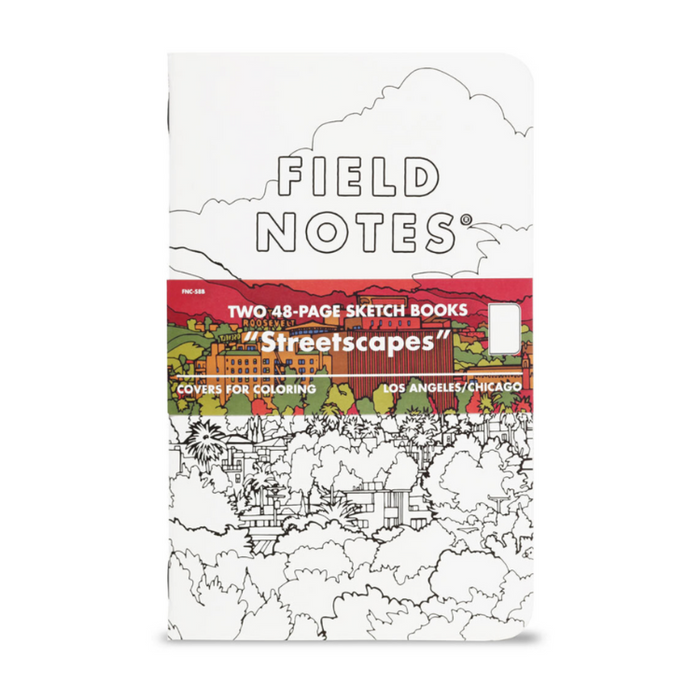 FIELD NOTES Streetscapes Sketchbook - Los Angeles + Chicago - Set of 2 - Pocket Plus  (10.8 x 16.5cm) - Plain pages