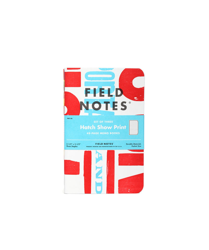 FIELD NOTES - Hatch Show Print - Set of 3 - Pocket (A6 9x14cm) - Ruled