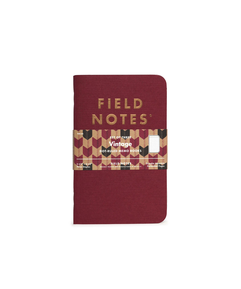 FIELD NOTES - Vintage - Set of 3 - Pocket (A6 9x14cm) - Dotted