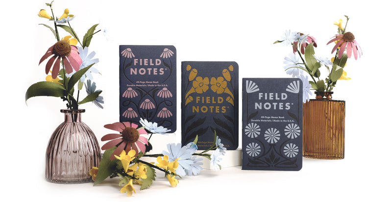FIELD NOTES - Fall Flowers - Set of 3 - Pocket (A6 9x14cm) - Ruled