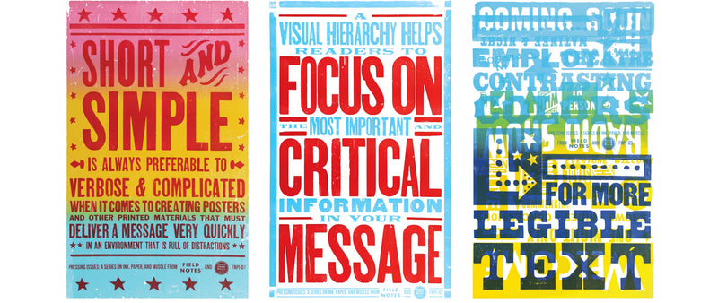FIELD NOTES - Hatch Show Print - Set of 3 - Pocket (A6 9x14cm) - Ruled