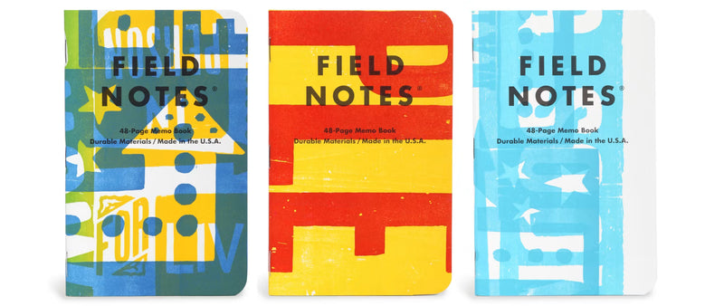 FIELD NOTES - Hatch Show Print - Set of 3 - Pocket (A6 9x14cm) - Ruled