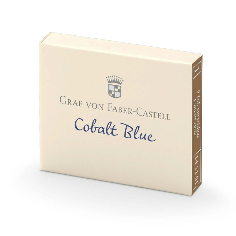 GRAF VON FABER-CASTELL Ink Cartridges - 6 Pack - Cobalt Blue