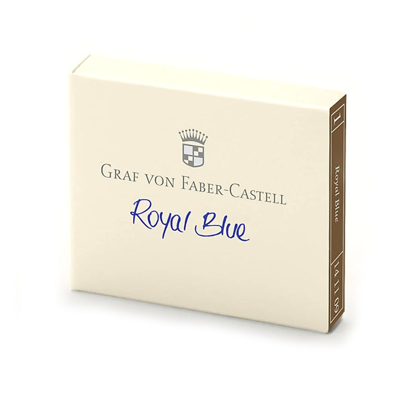 GRAF VON FABER-CASTELL Ink Cartridges - 6 Pack - Royal Blue