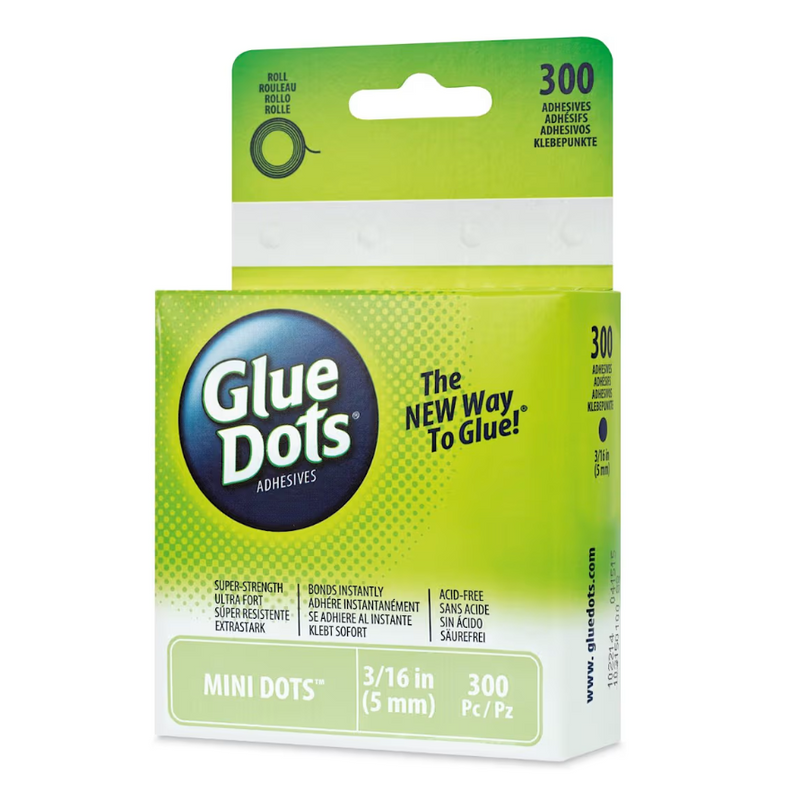 GLUE DOTS Mini Glue Dots 3/16" (4.75mm) - Pack of 300