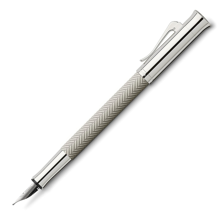 GRAF VON FABER-CASTELL Guilloche Cisele Light Grey Fountain Pen (18K nib & converter)