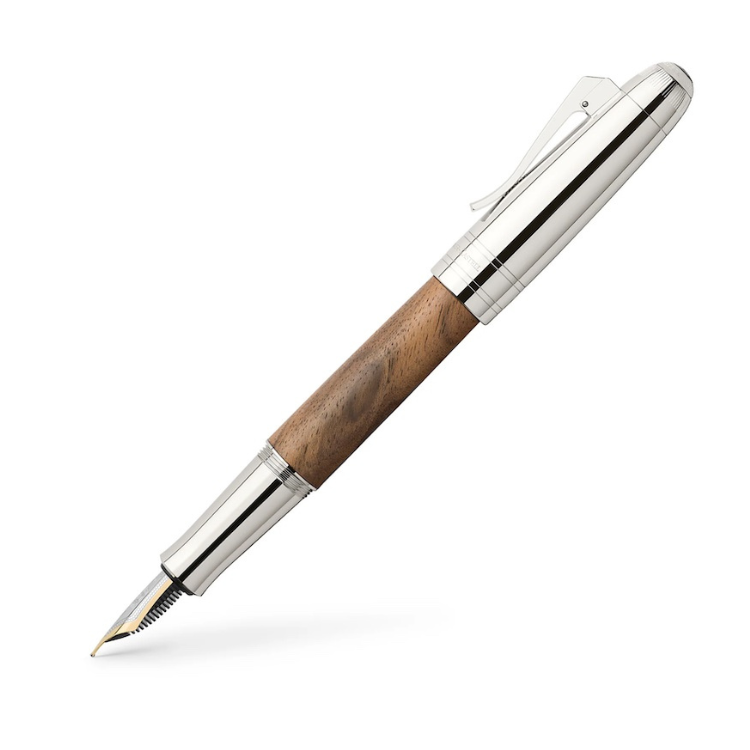 GRAF VON FABER-CASTELL Magnum Walnut - Fountain Pen (includes converter) - Fine (Preorder)