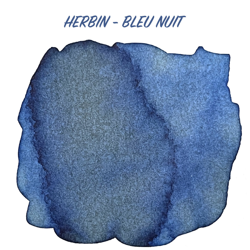 HERBIN "Jewel of Inks" Fountain Pen Ink - 30mL (with pen rest) - Bleu Nuit (Night Blue)