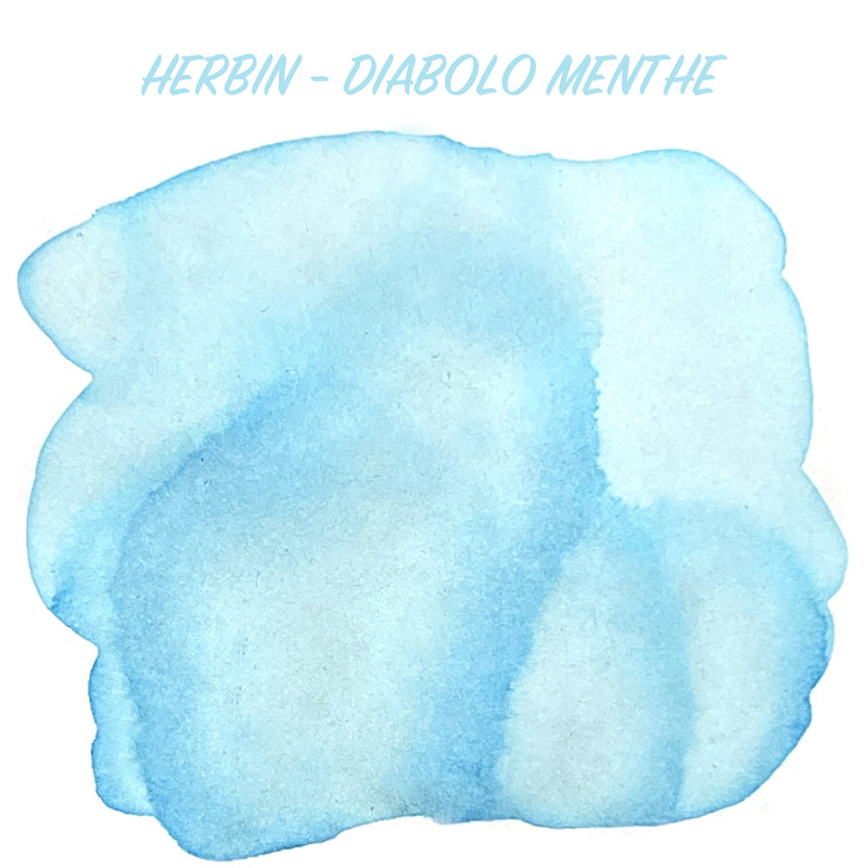 HERBIN "Jewel of Inks" Fountain Pen Ink - 30mL (with pen rest) - Diabolo Menthe (Mint Green)