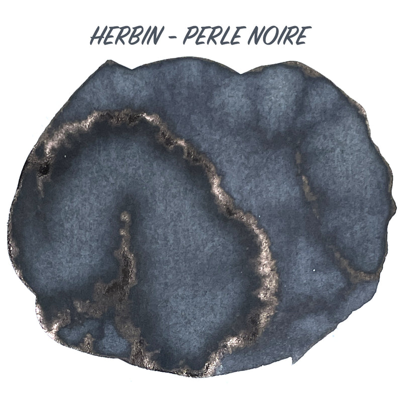 HERBIN "Jewel of Inks" Fountain Pen Ink - 30mL (with pen rest) - Perle Noire (Pearl Black)