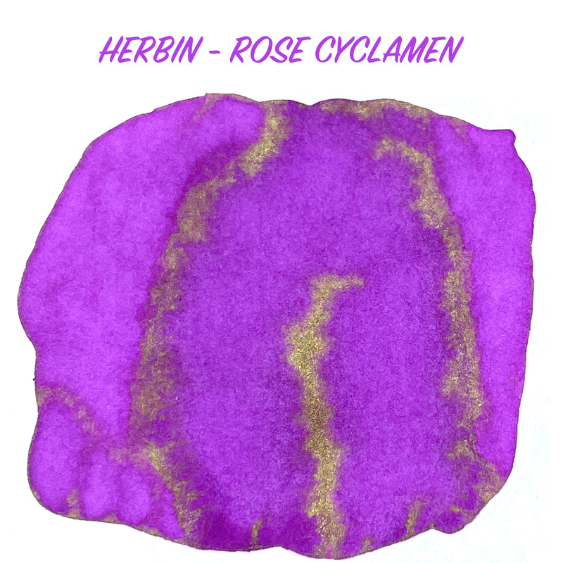 HERBIN "Jewel of Inks" Fountain Pen Ink - 30mL (with pen rest) - Rose Cyclamen