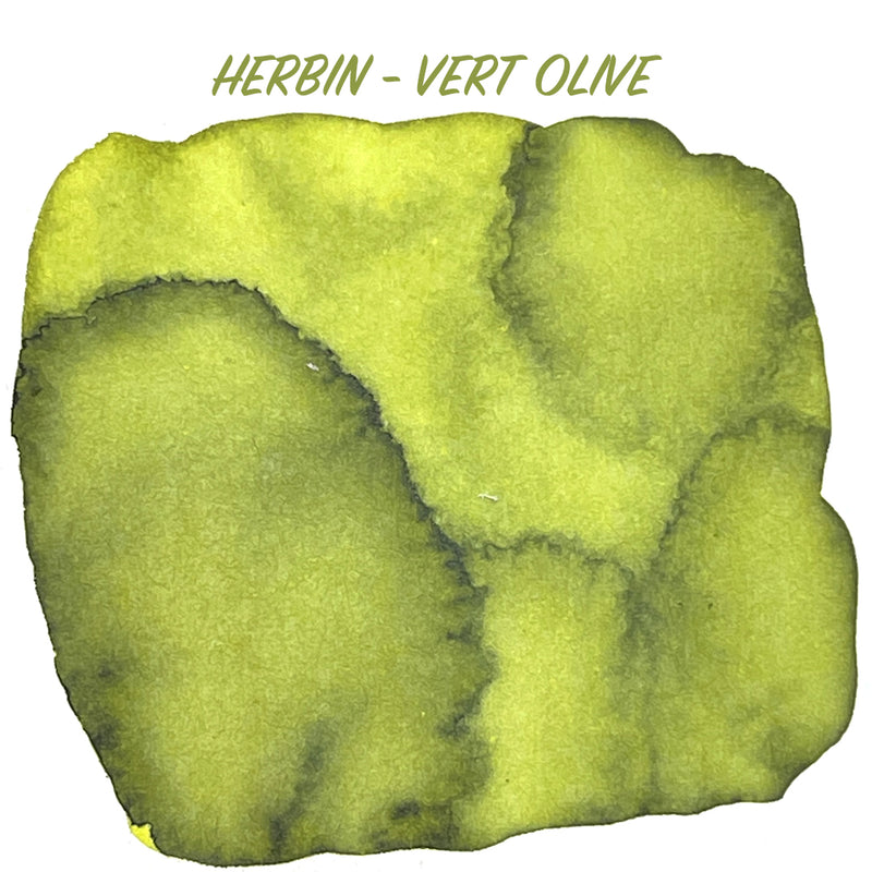 HERBIN "Jewel of Inks" Fountain Pen Ink - 30mL (with pen rest) - Vert Olive (Olive Green)